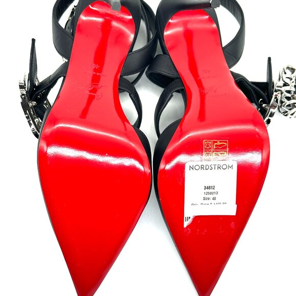 Christian Louboutin GIDDYLINA 100 Buckled Leather Sandals Heels Pumps - Picture 15 of 16
